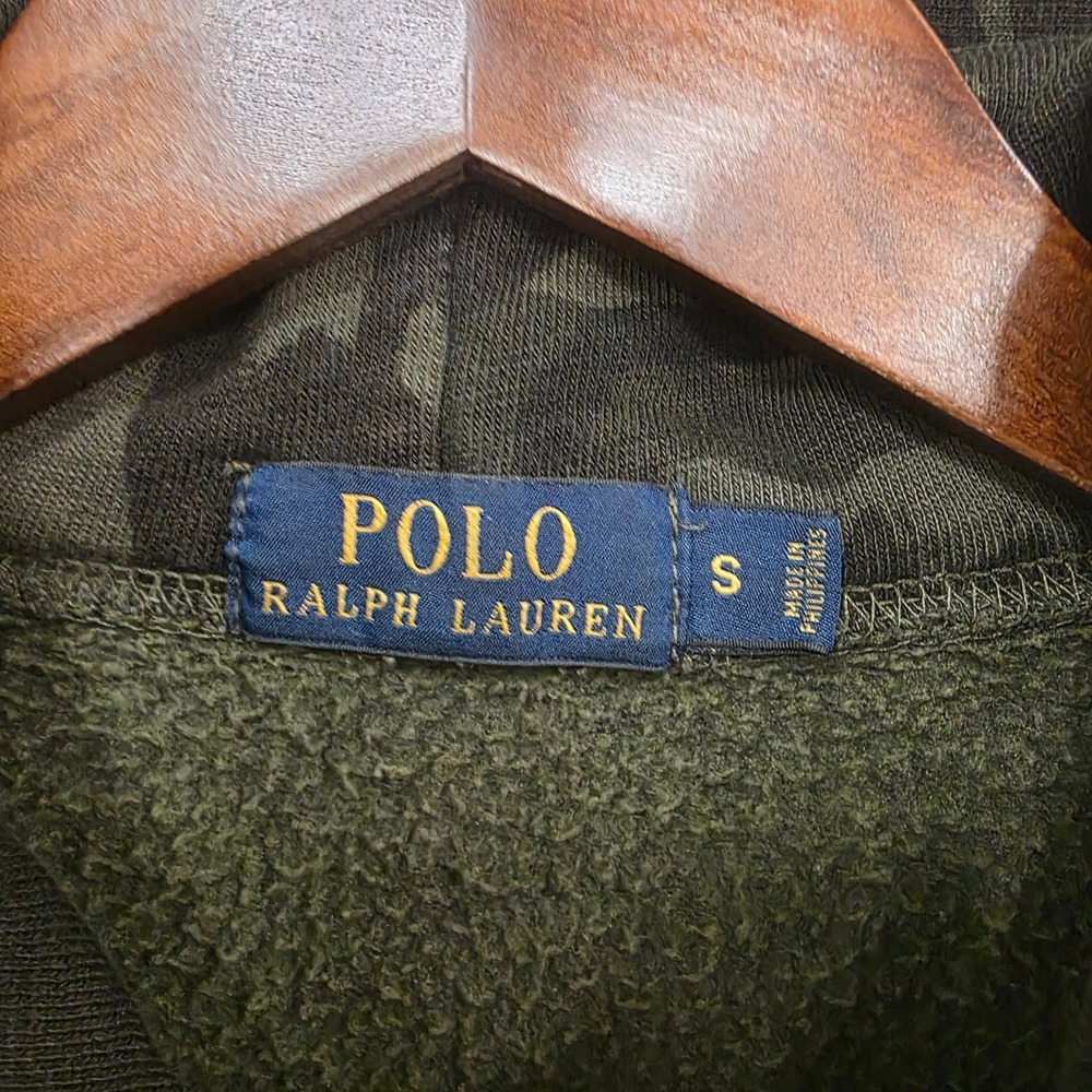 Polo Ralph Lauren Mens Camo Hoodie Size S Pullover Hooded Streetwear Military - Picture 4 of 11